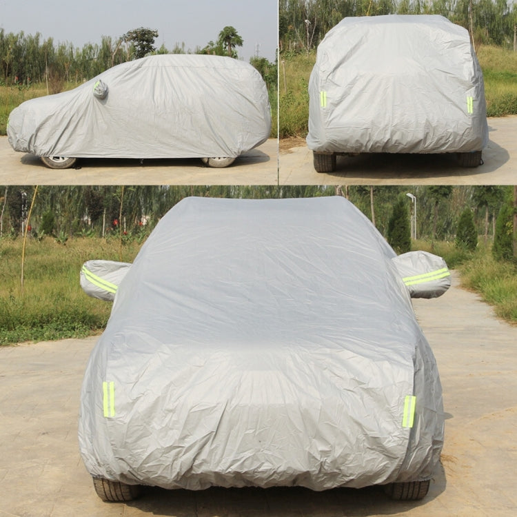 Oxford Cloth Anti-Dust Waterproof Sunproof Flame Retardant Breathable Indoor Outdoor Full Car Cover Sun UV Snow Dust Resistant Protection SUV Car Cover with Warning Strips, Fits Cars up to 5.1m(199 inch) in Length                                       ...