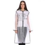 EVA Edging Conjoined Poncho Edge Design Transparent Hat Brim Rain Covers Waterproof Outdoor Raincoat, Size: L, Suitable for 150-170cm Height, Size: L