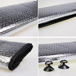 Silver Aluminum Foil Sun Shade Car Windshield Visor Cover Block Front Window Sunshade UV Protect, Size: 130 x 60cm, 130 x 60cm