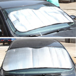 Silver Aluminum Foil Sun Shade Car Windshield Visor Cover Block Front Window Sunshade UV Protect, Size: 130 x 60cm, 130 x 60cm