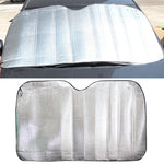 Silver Aluminum Foil Sun Shade Car Windshield Visor Cover Block Front Window Sunshade UV Protect, Size: 220 x 80cm, 220 x 80cm