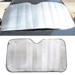 Silver Aluminum Foil Sun Shade Car Windshield Visor Cover Block Front Window Sunshade UV Protect, Size: 140 x 70cm, 140 x 70cm