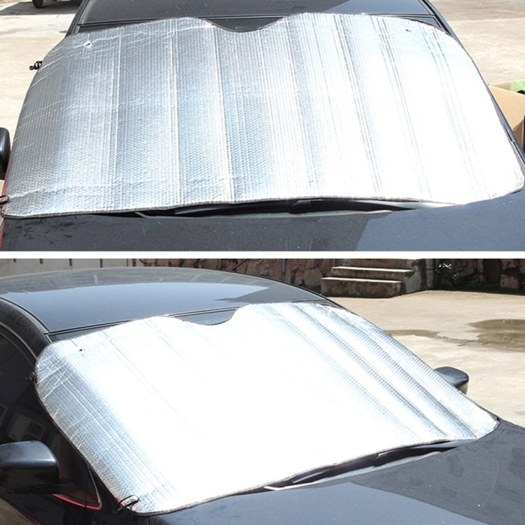 Silver Aluminum Foil Sun Shade Car Windshield Visor Cover Block Front Window Sunshade UV Protect, Size: 140 x 70cm, 140 x 70cm