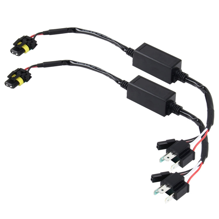 2 PCS DC 12V Universal H4 Bulb Harness Wiring Relay Harness Relay Wiring HID Relay Wiring Harness HID H4 Xenon Light System Relay Harness for Hi/Lo HID, DC 12V