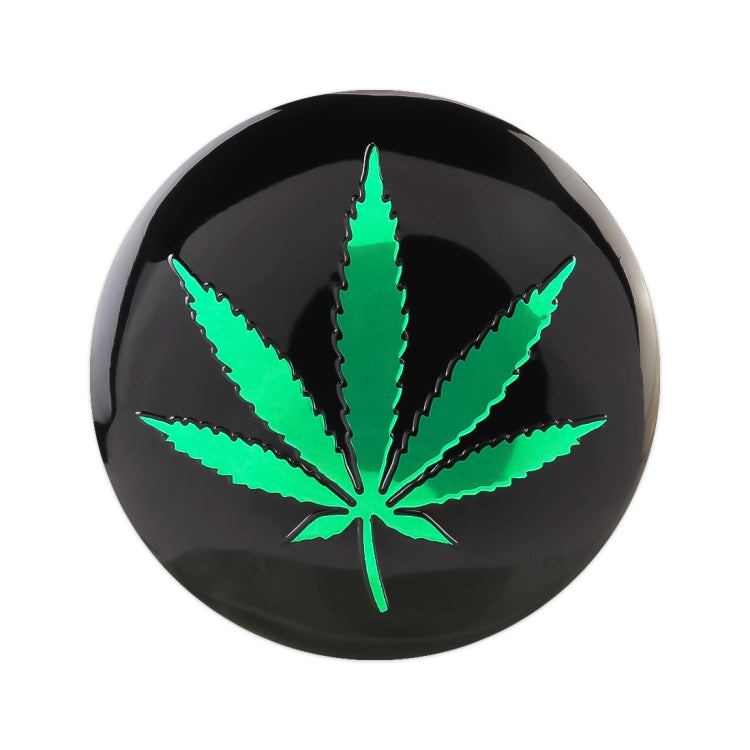 4 PCS Car-Styling Green Leaves Pattern Metal Wheel Hub Decorative Sticker, Diameter: 5.8cm, Green Leaves