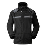 Durable Reflective Motorcycle Split Raincoat Pants Riding Bicycle Electric Bike Windproof Waterproof Rain Wear for Adult, Size: 2XL(Black), Size: 2XL