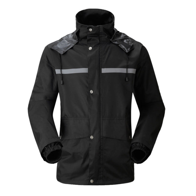 Durable Reflective Motorcycle Split Raincoat Pants Riding Bicycle Electric Bike Windproof Waterproof Rain Wear for Adult, Size: 2XL(Black), Size: 2XL