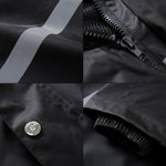 Durable Reflective Motorcycle Split Raincoat Pants Riding Bicycle Electric Bike Windproof Waterproof Rain Wear for Adult, Size: L(Black), Size: L