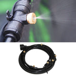 Outdoor Lawn Garden PE Mist Watering Line Misting Cooling System with 6 x Mist Nozzles, Length: 6m, Length: 6m