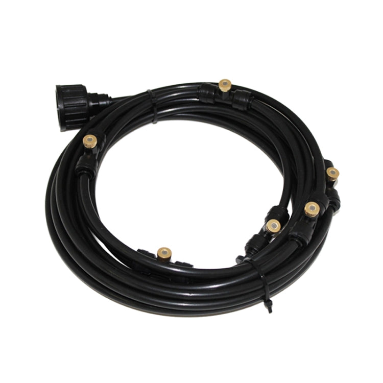Outdoor Lawn Garden PE Mist Watering Line Misting Cooling System with 6 x Mist Nozzles, Length: 6m, Length: 6m