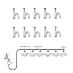 Outdoor Lawn Garden PE Mist Watering Line Misting Cooling System with 6 x Mist Nozzles, Length: 6m, Length: 6m