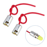2 PCS BA9S Light Lamp Bulb Holder Base Socket Wire Connector, BA9S