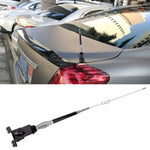 PS-512 Universal Car Decoration Extensile Aerial Glass-mount Cellular Antenna, Length: 60cm Black silver