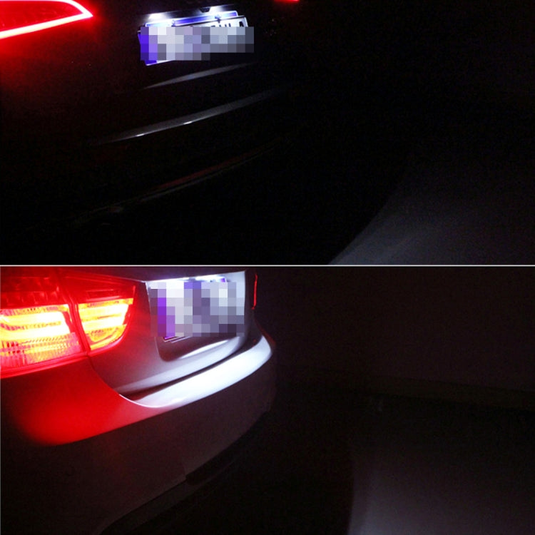 2 PCS DC 12V 2W 120LM 6000K LED License Plate Light 18-SMD Bulbs Lamps for Astra F 91-98, G Estate(F69) 98-05, Opel Corsa B 93-00, Omega A 86-94, For Astra/Opel Corsa