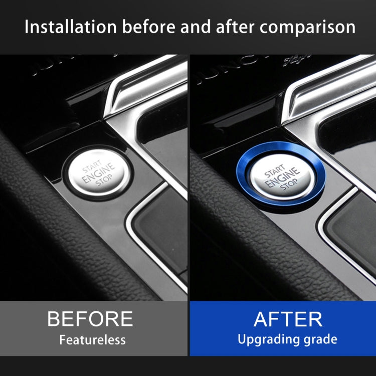 Car Engine Start Key Push Button Ring Trim Aluminum Alloy Sticker Decoration for Volkswagen, For Volkswagen (Engine Start), For Volkswagen