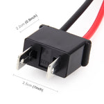 1 Pair H7 Bulb Holder Base Male Socket with Wire, H7