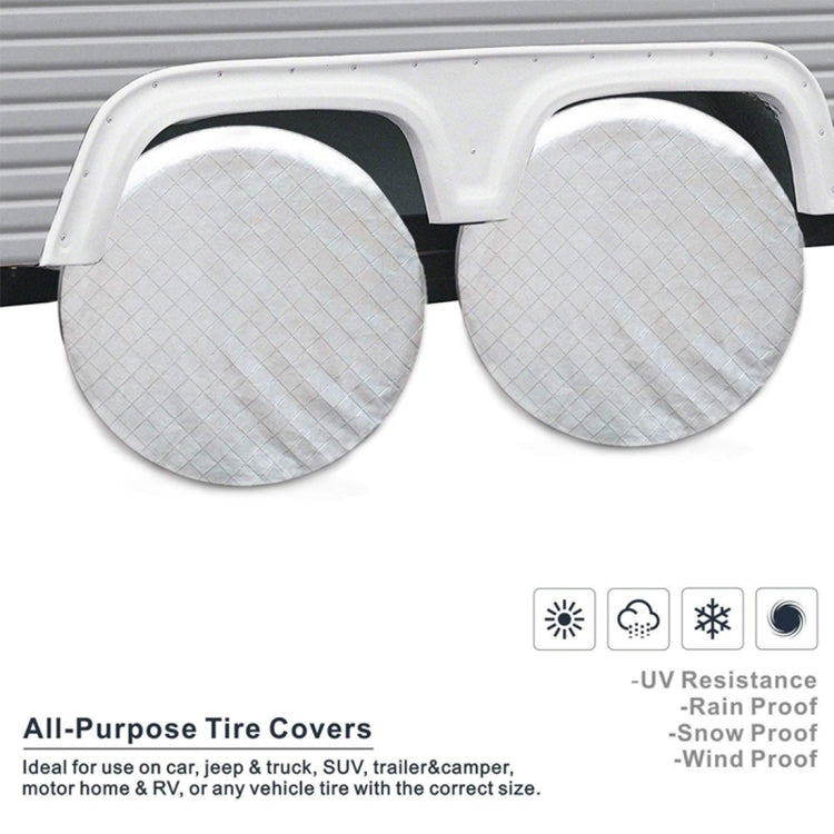 4 PCS Car Auto Wheel Tire Covers, Suitable for The Tire up to 29 inch, 29 inch