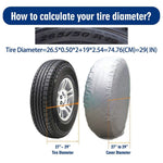 4 PCS Car Auto Wheel Tire Covers, Suitable for The Tire up to 29 inch, 29 inch