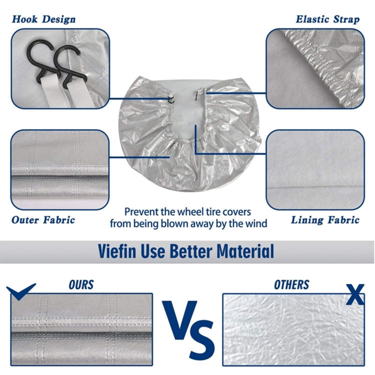 4 PCS Car Auto Wheel Tire Covers, Suitable for The Tire up to 29 inch, 29 inch