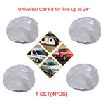 4 PCS Car Auto Wheel Tire Covers, Suitable for The Tire up to 29 inch, 29 inch