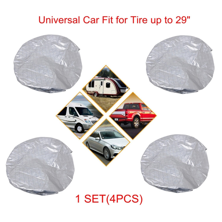 4 PCS Car Auto Wheel Tire Covers, Suitable for The Tire up to 29 inch, 29 inch