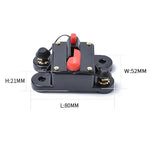 125A DC 12-24V Car Audio Stereo Circuit Breaker Automatic Reset Fuse Holder, 125A