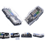Car Audio Stereo Distribution Block Ground Mini ANL Fuse Block 4 Way Fuse Block 30A 60A 80Amp with LED, 4 Way Fuse Block