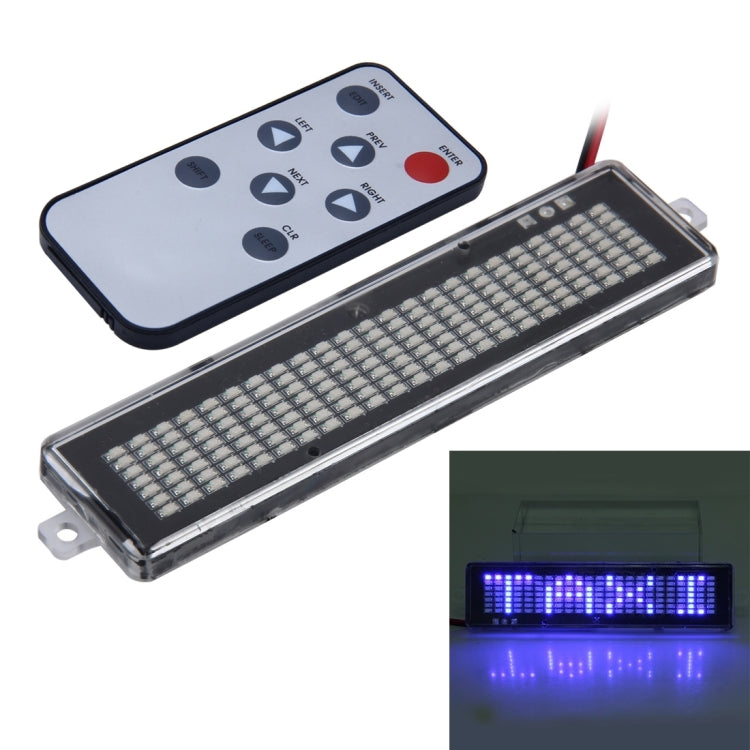 DC 12V Car LED Programmable Showcase Message Sign Scrolling Display Lighting Board with Remote Control, With Remote Control(White Light), with Remote Control (Blue Light), With Remote Control (Red Light)