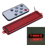 DC 12V Car LED Programmable Showcase Message Sign Scrolling Display Lighting Board with Remote Control, With Remote Control(White Light), with Remote Control (Blue Light), With Remote Control (Red Light)