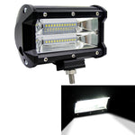 5 inch 18W 24 LED Waterproof IP67 Two Bar Modified Off-road Lights Spotlight Light Car Work Lights, DC 9-48V, Spot/72W/6000K 3000LM, Yellow/18W/3000K 1080LM