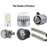 2 PCS 9006 18W 1800 LM 6000K IP68 Casnbus Constant Current Car LED Headlight with 2 COB Lamps, DC 9-36V, 9006