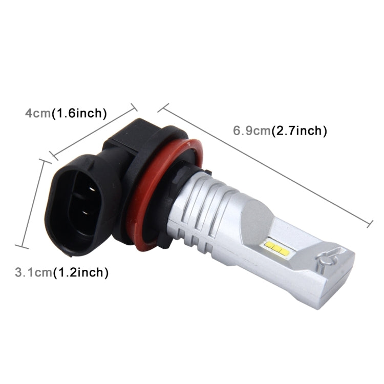 H8/H11 60W 900 LM 6000K Car Fog Lights with 6 CSP Lamps, DC 12V, H8/H11