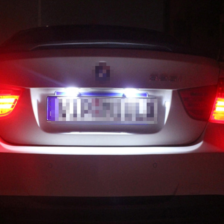 2 PCS License Plate Light with 18  SMD-3528 Lamps for Toyota,2W 120LM,6000K, DC12V(White Light), For Toyota2