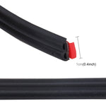4m B Shape Car Decorative Strip Rubber Chrome Decoration Strip Door Seal Window Seal, 4m B Shape
