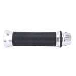2 PCS Motorcycle Net Texture Metal Left Handle Bar Grips with Rubber Cover for Yamaha, Left Yamaha
