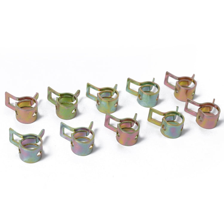 10 PCS 10mm Car Spring Clip Fuel Line Hose Clip Water Pipe Air Tube Clamp Fastener, 10 PCS 10mm