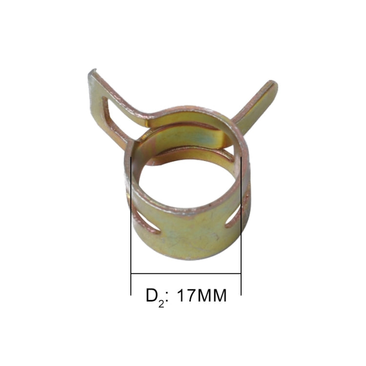10 PCS 17mm Car Spring Clip Fuel Line Hose Clip Water Pipe Air Tube Clamp Fastener, 10 PCS 17mm