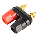 5 PCS Car Double Terminals Red Black Hexagon Connector Amplifier Terminal Speaker Plug Jack