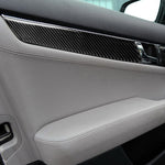 4 PCS Car Carbon Fiber Inner Door Panel Decorative Sticker for Mercedes-Benz W204 2007-2013, Inner Door Panel