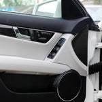 Car Carbon Fiber Front Door Slot Panel Decorative Sticker for Mercedes-Benz W204 C Class 2007-2013, Front Door Slot