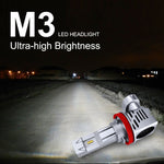 2 PCS M3 H8 / H9 / H11 DC9-32V / 17W / 6500K / 2000LM IP68 Car LED Headlight Lamps, H8 / H9 / H11