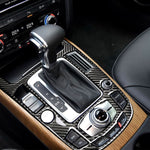 Car Carbon Fiber Gear Position Panel Decorative Sticker for Audi 2010-2018 Q5 / 2009-2016 A4L / 2009-2016 A5, Left Drive, Gear Position (C)