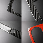 Autocollant décoratif en fibre de carbone pour panneau de levier de vitesse, compatible avec Audi A3 (2014-2017), conduite à gauche.