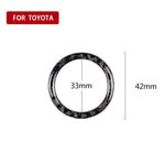 Car Carbon Fiber One-button Start Decorative Sticker for Toyota Eighth Generation Camry 2018-2019, One-button Start