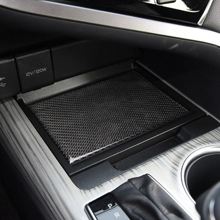 Car Carbon Fiber Storage Box Decorative Sticker for Toyota Eighth Generation Camry 2018-2019, Storage Box