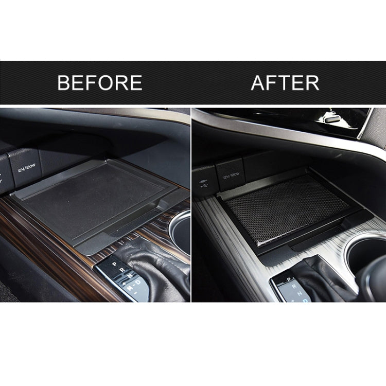 Car Carbon Fiber Storage Box Decorative Sticker for Toyota Eighth Generation Camry 2018-2019, Storage Box