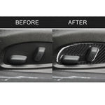 2 PCS Car Carbon Fiber Seat Adjustment Panel Decorative Sticker for Chevrolet Camaro 2017-2019, Seat Adjustment Panel