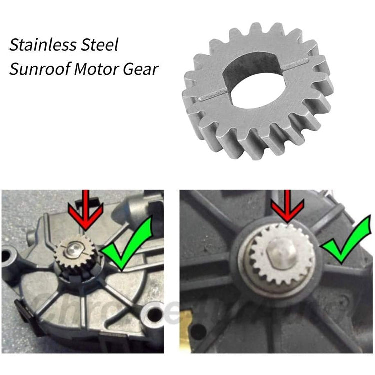 Car Sunroof Motor Gear for Mercedes-Benz W204/W212/W221/W164 / BMW F10/F02/E90/E70, 18 Teeth, 18 Teeth