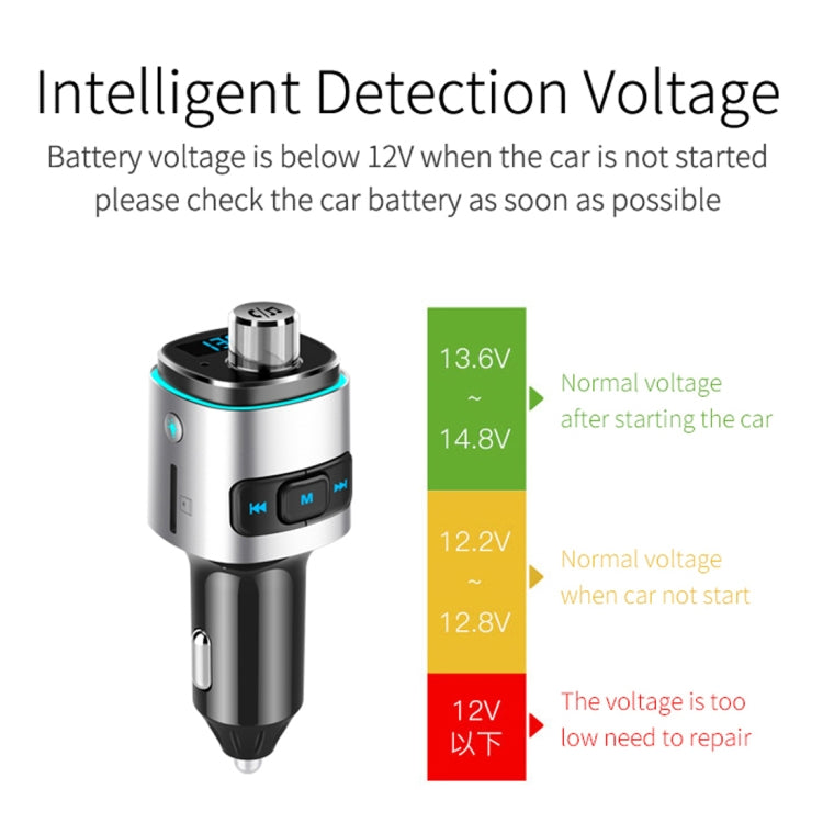 BC42 Bluetooth 5.0 Multi-function Car Colorful Atmosphere Lamp MP3 Player, Support TF Card & U Disk & FM, BC42