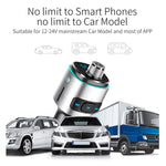 BC42 Bluetooth 5.0 Multi-function Car Colorful Atmosphere Lamp MP3 Player, Support TF Card & U Disk & FM, BC42